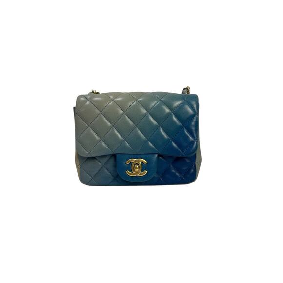 Chanel Limited Edition Blue Degrade Quilted Mini Flap Bag - Picture 1 of 16